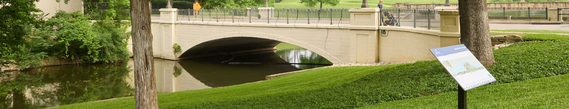 Foot bridge over a stream